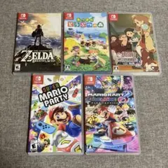 Nintendo switch ゼルダ あつ森 レイトン マリオ 5本セット