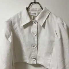 セルフォード×ハナエモリ　クロップドジャケットHMロゴ入りのサムネイル
