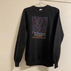 JERZEES USA製 80s〜90s 裏起毛ヴィンテージ スウェット 黒 M