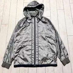 00s y2k NIKE ナイキ ナイロントラックジャケット メタリックシルバー