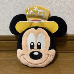 【美品】ミッキーマウス 帽子付きぬいぐるみポーチ