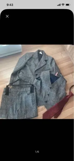 グレー系チェック柄スーツセット