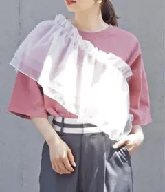 【美品】Tシャツ×チュールビスチェSETのサムネイル