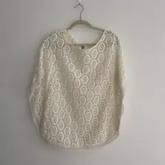ZARA TRAFALUCカットワークレース オープンショルダー ベストのサムネイル