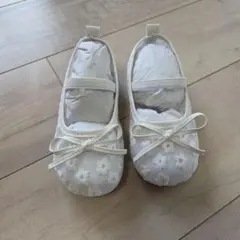 Lycee mine 花柄刺繍 バレエシューズ