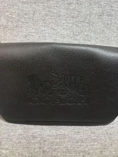 COACH ブラックレザー ショルダーバッグ