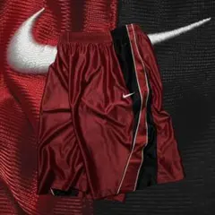 00s y2k NIKE バギーハーフパンツ 流線形 刺繍ロゴ パイピング