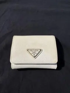 【最終値下げ】PRADA サフィアーノレザー 二つ折り財布 ホワイト