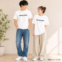 アーノルドパーマー ロゴプリントTシャツ 白 M レナウン ユニセックス 古着のサムネイル