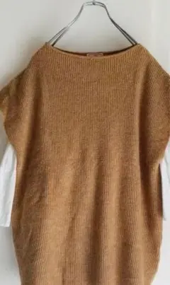 Mao made マオメイド ボートネックニットベスト size freeのサムネイル