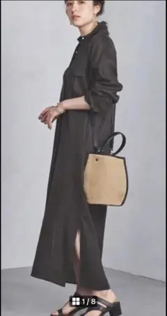 ユナイテッドアローズ　リネンロングワンピース