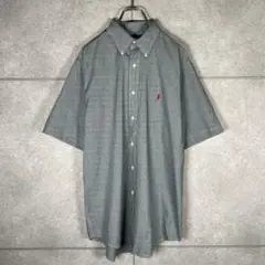 ラルフローレン　半袖　BDシャツ　刺繍　チェック　人気カラー　赤ポニー　90s