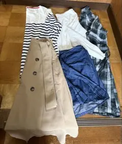 コーデ2セット＋ワンピ計5点まとめ売り UNIQLO/GU/春夏フェミニン