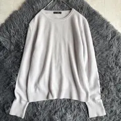 TAKASHIMAYA カシミヤ100% クルーネックニット アイスグレー L