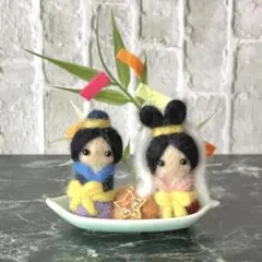 専用ページ　七夕作品 天の川 織姫彦星　羊毛フェルト 専用ページ 七夕作品 天の川 織姫彦星 羊毛フェルト - メルカリ