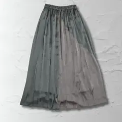 スカート　ロングスカート　レディース　グレー　エレガント