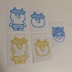 オリジナルステッカー オニチャ　全5種 コンプリート コーン茶 麦茶 シール