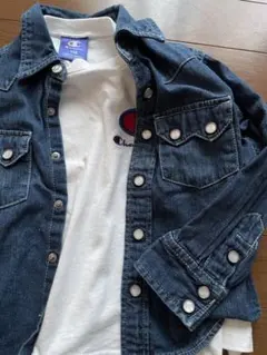 チャンピオン 長袖Tシャツ 110cm ロゴプリント ロンT 無地 男の子