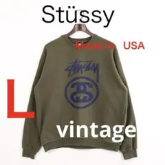 H5625-54◾️ステューシー　90s USA製　コットン　スウェット Y2K
