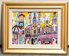 SALE【F6号】ジミー大西（アフリカ）手描き/表裏サイン有/油彩