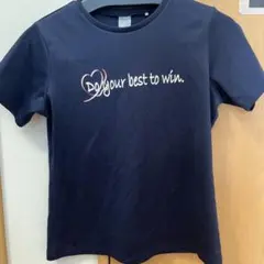 Mizuno メッセージプリント Tシャツ ネイビー