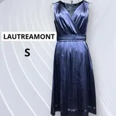 【LAUTREAMONT】ラップスタイル パーティードレス/ネイビー　S