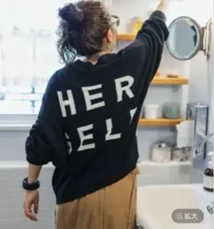 nikoand…[be with M] バックロゴカーディガン ブラックＬ