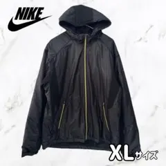NIKE 中綿入りフード付きジャンパー XLサイズ ブラックゴールド