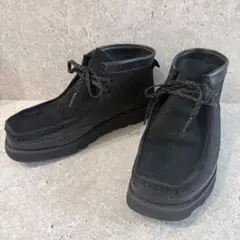 【美品】Clarks ワラビー ゴアテックス ビブラム スエード 黒 25.5