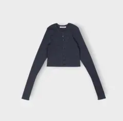 AURALEE【RIB KNIT SHORT CARDIGAN】