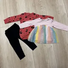 子供服 トップス レギンス 3点セット ベビー服 ボトムス UNIQLO 女の子のサムネイル