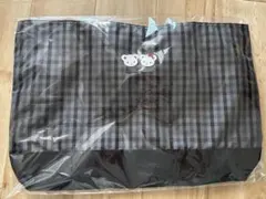 新品　ファミリア　レッスンバッグ　トートバッグ　手提げ　ブラック　黒チェック