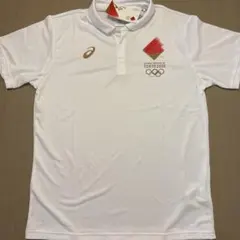 ASICS 東京2020聖火リレー ポロシャツ ホワイト XL 13番のサムネイル