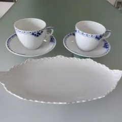 ロイヤルコペンハーゲン　青い花模様 ティーカップとソーサーセット