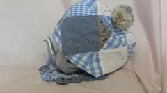 ティーコゼー 青
