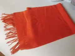 FURLA オレンジ フリンジ マフラー