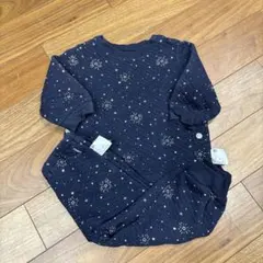 UNIQLO ネイビー 星柄 ベビーパジャマ　90 キルトパジャマ