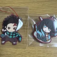 鬼滅の刃 ラバーストラップ ラバーキーホルダー 時透無一郎 竈門炭治郎