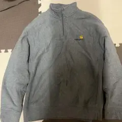 carhartt グレー ハーフジップ トレーナー M