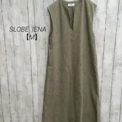 【美品】SLOBE IENAベージュブラウン＊ノースリーブロングワンピース【M】