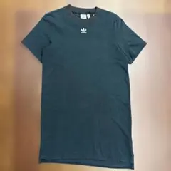 adidas 半袖 ワンピース トレフォイルロゴ 古着 黒 Mサイズ