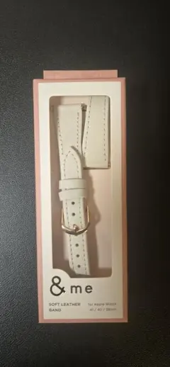 AppleWatchアップル用ソフトレザーバンド 41 40 38mmホワイト