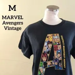 MARVEL Vintageアベンジャーズハルク アイアンマンブラック Tシャツ