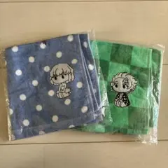 鬼滅の刃 キャラクター刺繍タオルセット（青・緑）