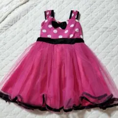 ピンク　ドットドレス　NIXD　80〜 90cm