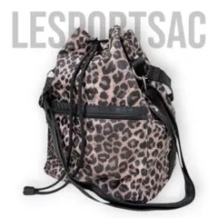 LeSportsac レスポートサック レオパード 巾着 ショルダーバッグ 美品