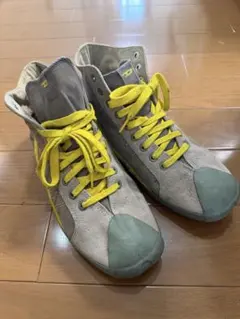 【希少 中古品】DIESELハイカットスニーカー グレー/イエロー US 10