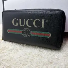 ミィ様✨】グッチ 長財布 ロゴプリント シェリーライン レザー