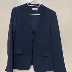 PLSTノーカラージャケット ネイビー L パンツM