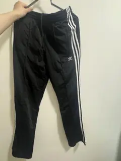 値下げ可能　adidas ブラック サイドストライプ パンツ M